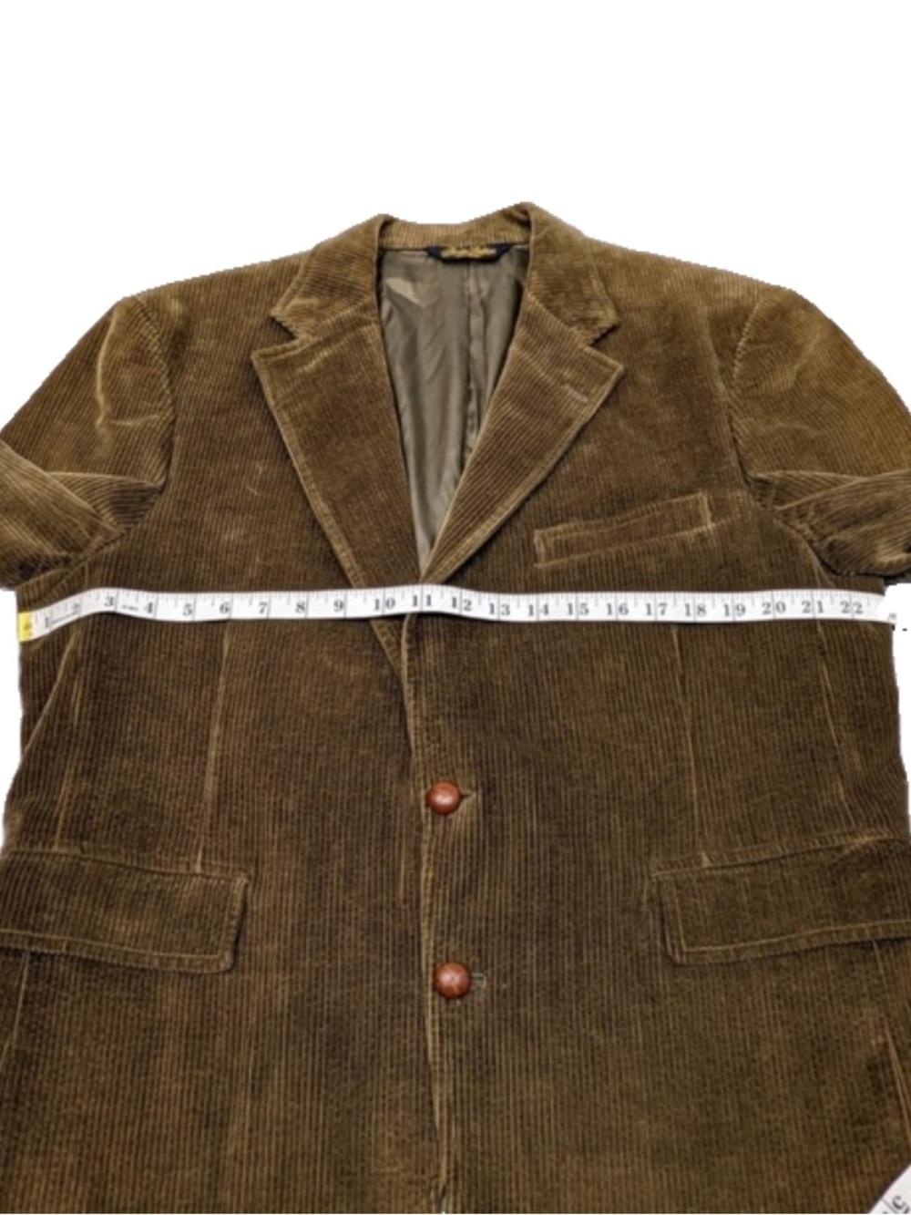 Vintage Brooks Brothers Corduroy Blazer Chocolate Jacket Coat Mens 80s-90s - Picture 10 of 14